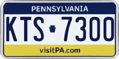 PA license plate KTS7300