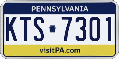 PA license plate KTS7301