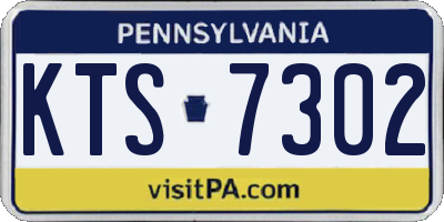 PA license plate KTS7302