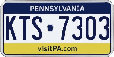 PA license plate KTS7303
