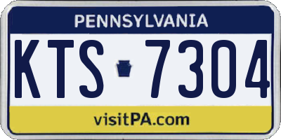 PA license plate KTS7304