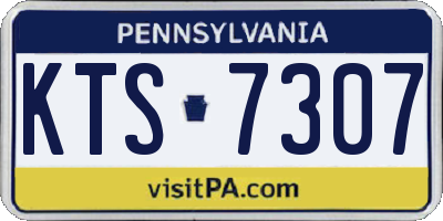 PA license plate KTS7307