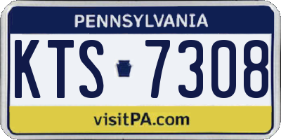 PA license plate KTS7308