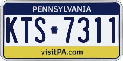 PA license plate KTS7311