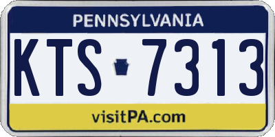 PA license plate KTS7313