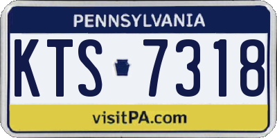 PA license plate KTS7318