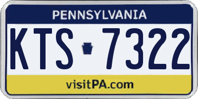 PA license plate KTS7322