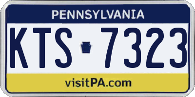 PA license plate KTS7323