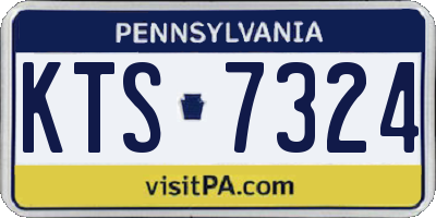 PA license plate KTS7324