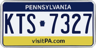 PA license plate KTS7327