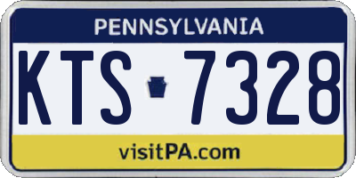 PA license plate KTS7328