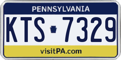 PA license plate KTS7329