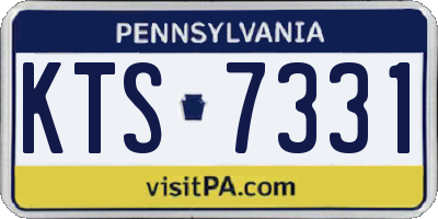 PA license plate KTS7331