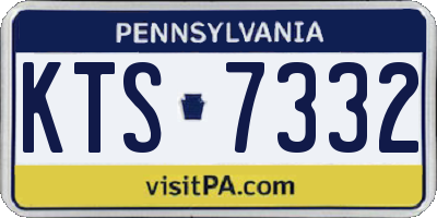 PA license plate KTS7332