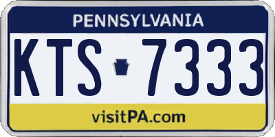 PA license plate KTS7333