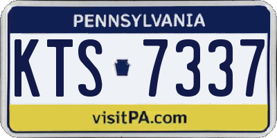 PA license plate KTS7337