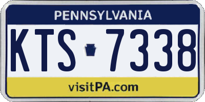PA license plate KTS7338