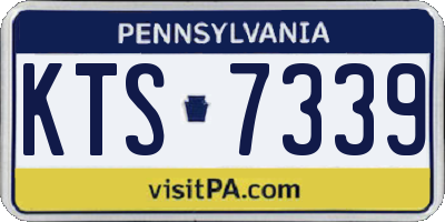 PA license plate KTS7339