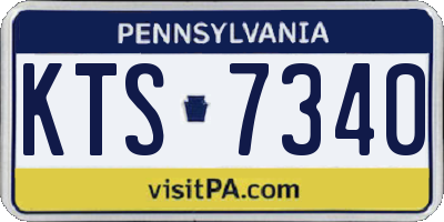 PA license plate KTS7340