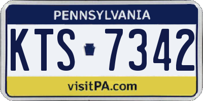PA license plate KTS7342