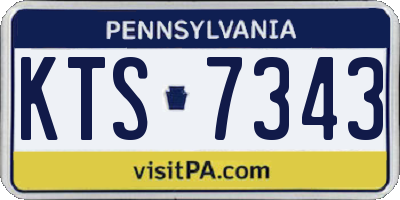 PA license plate KTS7343