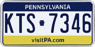 PA license plate KTS7346