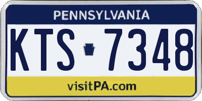 PA license plate KTS7348