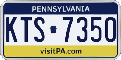 PA license plate KTS7350