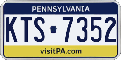 PA license plate KTS7352