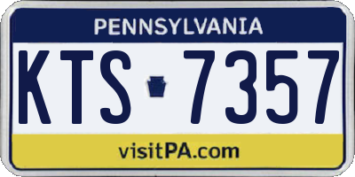 PA license plate KTS7357