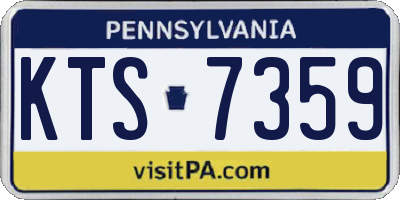 PA license plate KTS7359