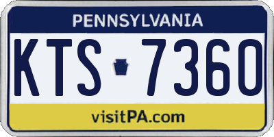 PA license plate KTS7360