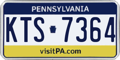 PA license plate KTS7364