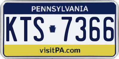 PA license plate KTS7366