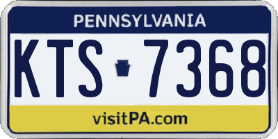 PA license plate KTS7368
