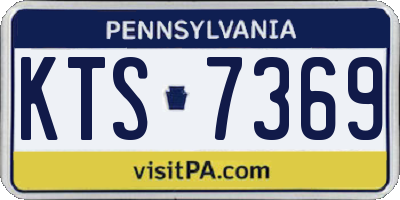 PA license plate KTS7369