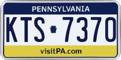 PA license plate KTS7370