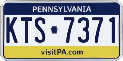 PA license plate KTS7371