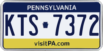 PA license plate KTS7372