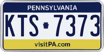 PA license plate KTS7373