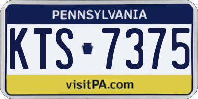 PA license plate KTS7375