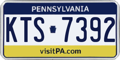 PA license plate KTS7392