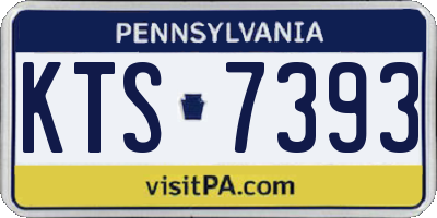 PA license plate KTS7393