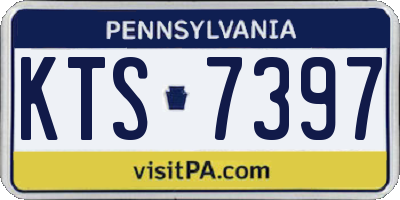 PA license plate KTS7397