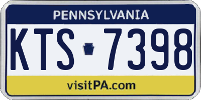 PA license plate KTS7398