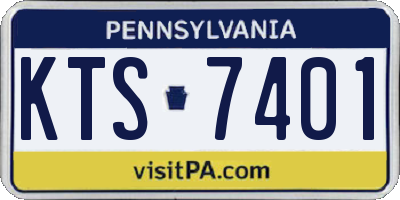 PA license plate KTS7401