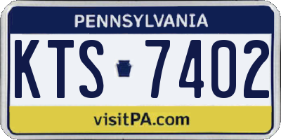 PA license plate KTS7402