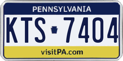 PA license plate KTS7404