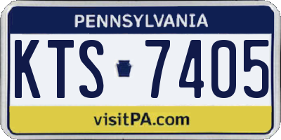 PA license plate KTS7405