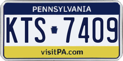 PA license plate KTS7409